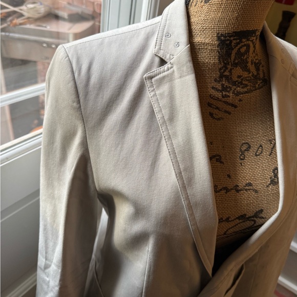 Men's light cream khaki Blazer - Picture 12 of 16